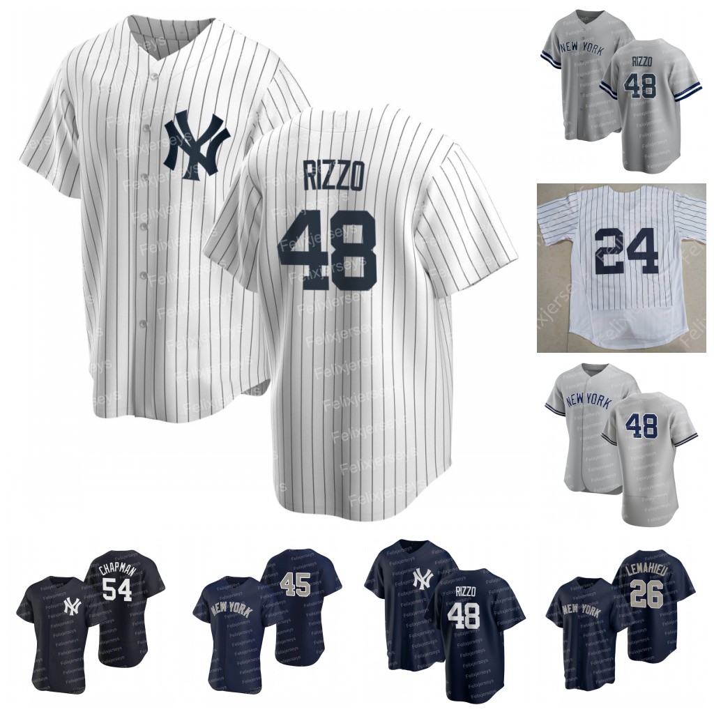 

48 Anthony Rizzo Joey Gallo DJ LeMahieu Yankees Jersey Aaron Judge Gio Urshela Rougned Odor Gleyber Torres Aroldis Chapman Gary Sanchez Luke Voit Giancarlo Stanton, Navy 2 flex base