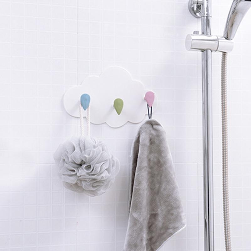 

Hooks & Rails Practical Hanging Organizer Cute Cloud Shape Decoration For Home Office Dorm Suitable Bedroom Living Room Kitchen