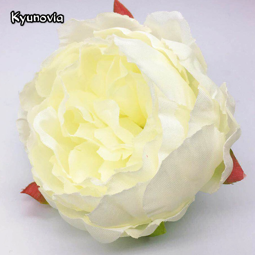 

50Pcs/ot 10cm Peony Fower Head Artificia Fower For Wedding Party Home Decoration DIY Fake Fowers Wa Garand KY138, Color 2