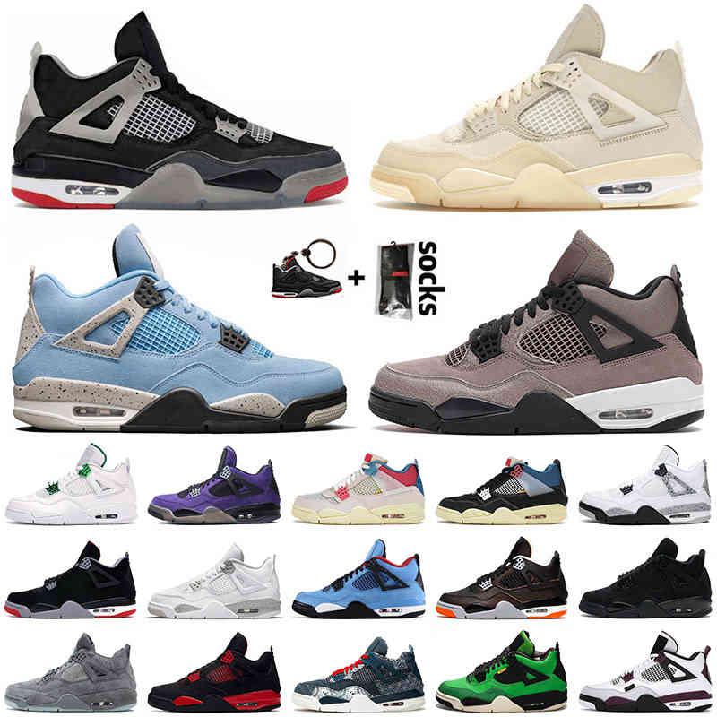 

Top Quality Basketball Shoes 4 4s Sail Jumpman Starfish Taupe Haze University Blue Black Cat Bred Off Mens Womens Trainers Sneakers 36 -47