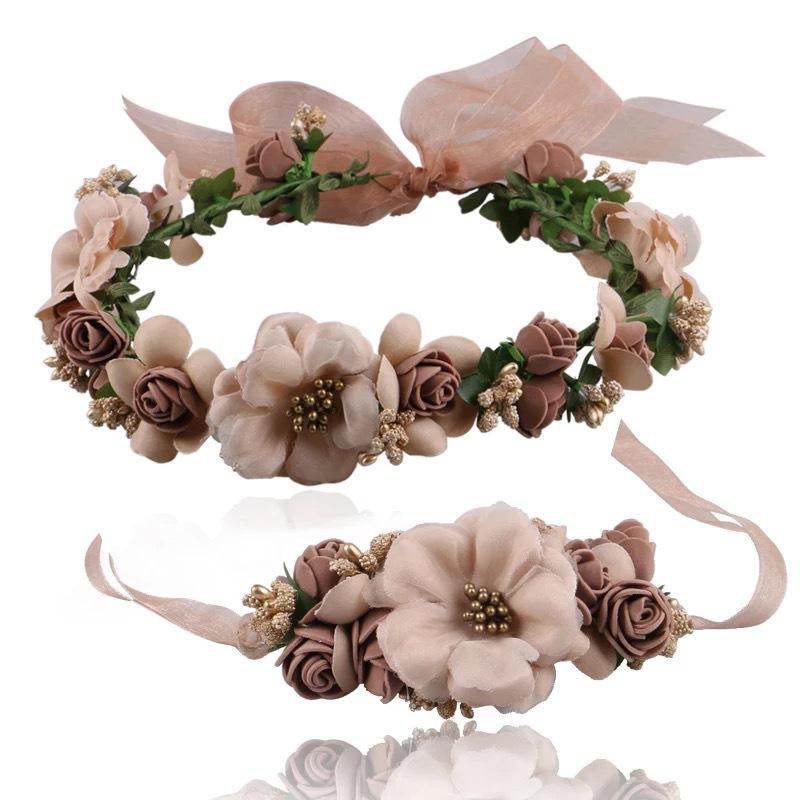 

Headpieces Korean Version Sen Women Fashion Garland Bridal Hair Headdress Children Po Travel Holiday Seaside Wedding Dress
