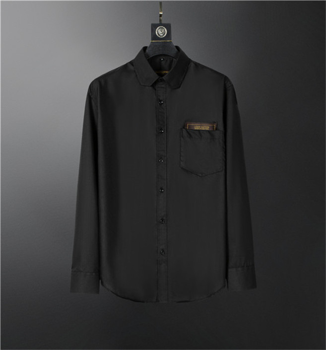 

2021 summer Luxury Designer Men's Business Casual Shirt Long sleeve Stripe lapel shirts masculine social fashion plaid -3XL#AP33, White;black