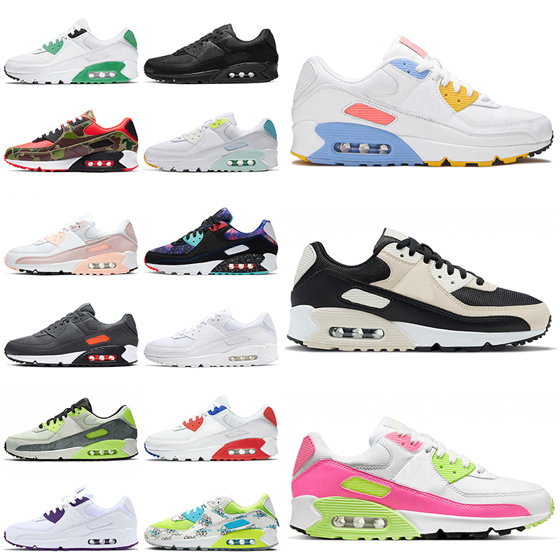 

2021 Fashion Women Men Running Shoes 90s Solar Flare Pink Worldwide Pack Bright Orange Accents Sneakers Mesh Triple White Camo Photo Blue Trainers