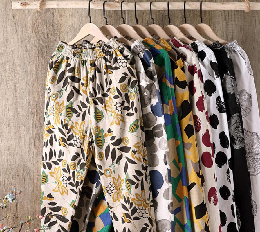 

womens women leggings large size cotton and linen pants ankle length summer female thin straight loose casual harlan, Black