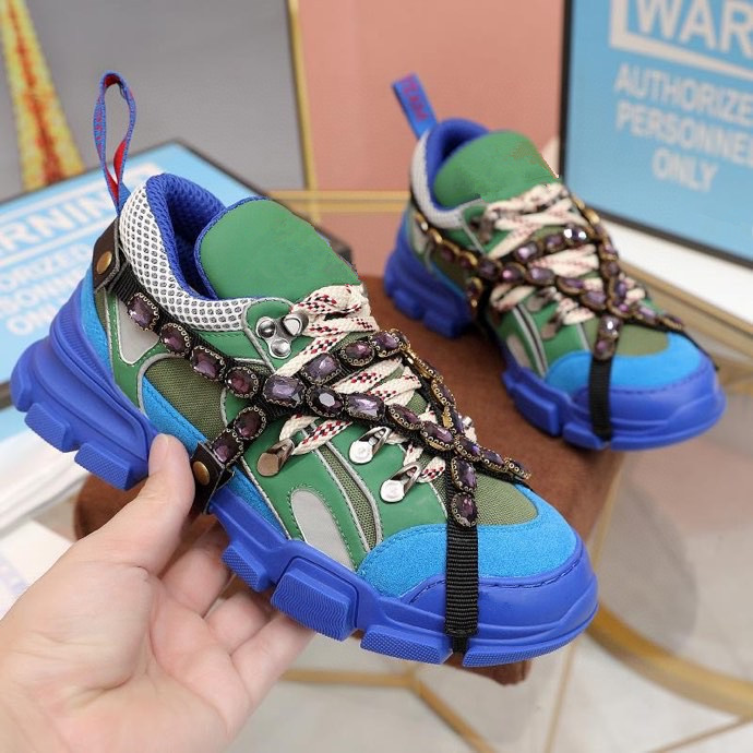 

Comfortable Black velvet white Casual shoes rainbow multi color laser Reflective Platform rubber tail royal blue metallic silver