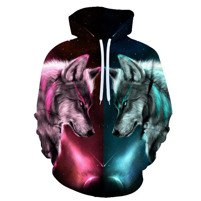 

Men's Hoodies & Sweatshirts Men 3D Print Fashion Funny Women Teenager Pullover Streetwear Long Sleeve Sweater, Blue