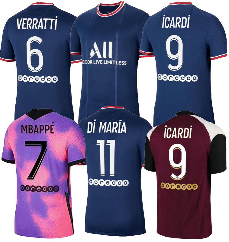 

21 22 Thai soccer jersey MBAPPE VERRATTI 2021 2022 MARQUINHOS KIMPEMBE DI MARIA KEAN football jerseys tops men shirt, Black;yellow
