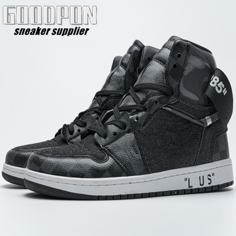 

2021 Top quality (boxed) Jumpman 1 men's women's basketball shoes Grey fashion sneakers, #1