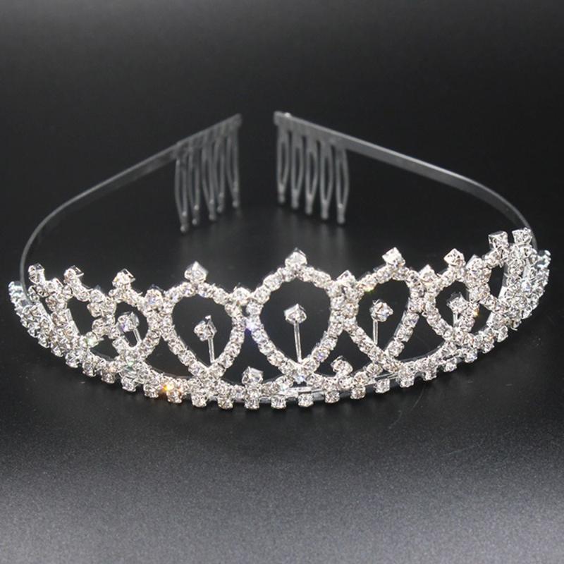 

Hair Clips & Barrettes 2Pcs/Set Metal Rhinestone Tiara Shiny Crown Headwear Set Birthday Sash Women Girls Queen Crowns Decoration Jewelry