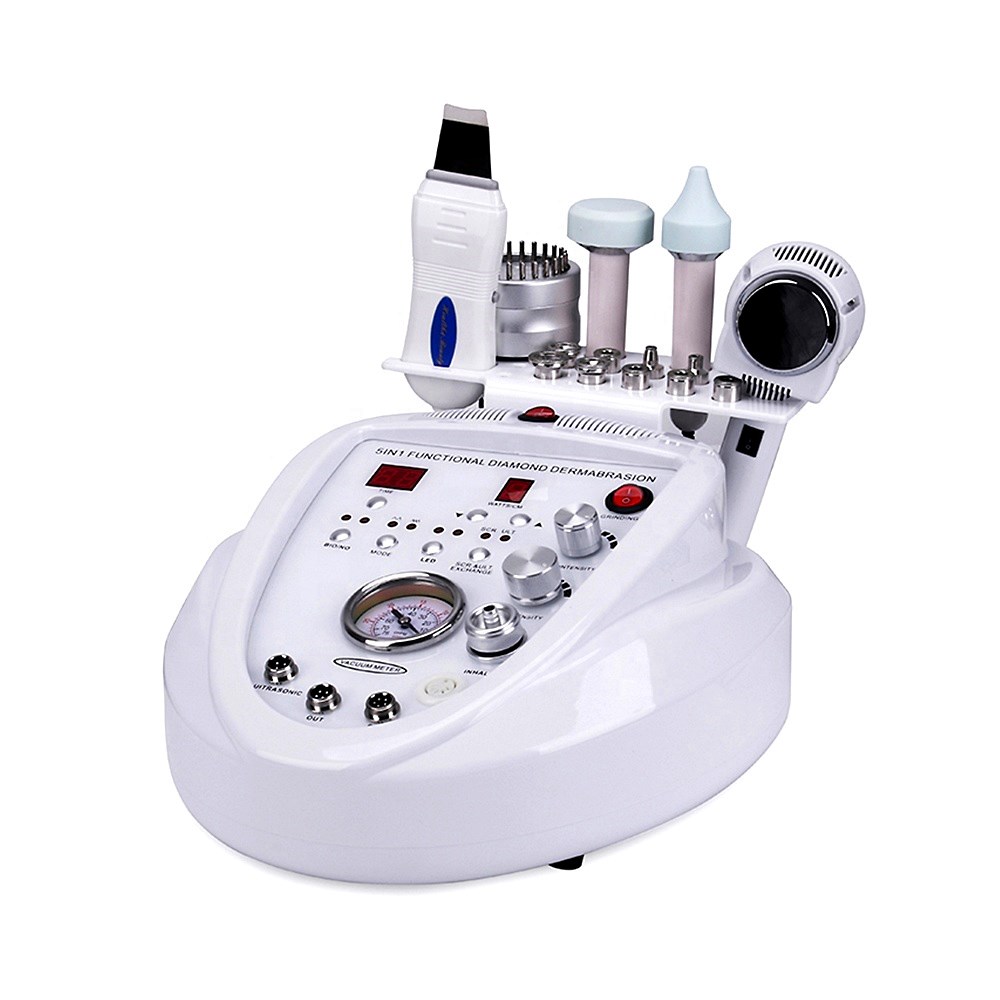 

5 in 1 Multi-Functional Beauty Equipment Diamond Microdermabrasion Hot & Cold Hammer Ultrasound Skin Scrubber Photon Treatment skin care machine