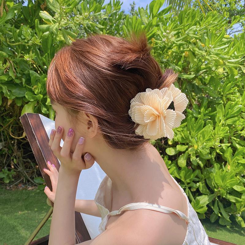 

Storage Bags Flower Grab Clip Hair Card Gentle Accessories Female Summer Temperament Headdress