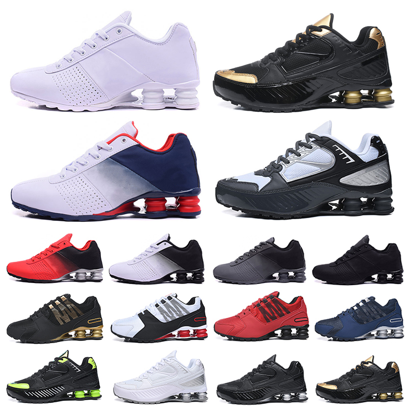 

SHOX Mens Running shoes R4 301 AVENIVE NZ2 DELIVER 809 802 TL 1308 Triple black white red pink blue green men outdoor trainers sports sneakers 40-46 jogging walking, Pay for box