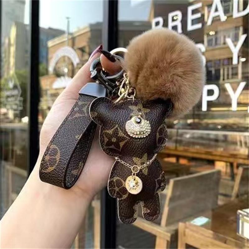 

Fashion Key Buckle Bag Car Keychain Handmade Leather Keychains Man Woman Purse bags Pendant Accessories 13 Color, Pay for difference