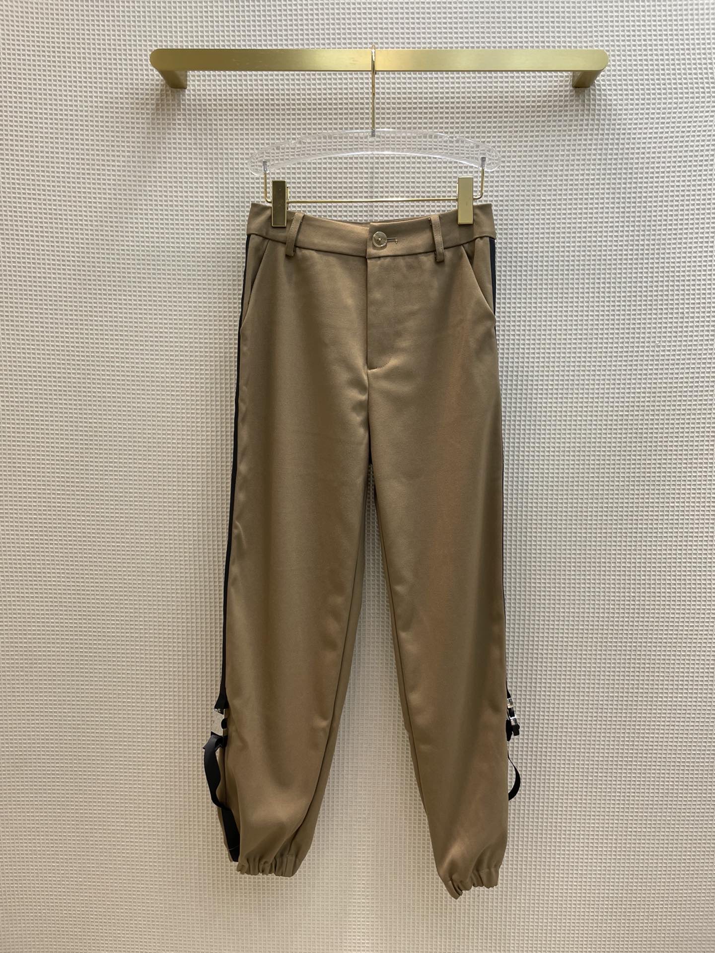 

Milan Runway Pants 2021 Autumn sports wear Spring Summer Fashion Designer Pants Brand Same Style Pants 0829-15, Black