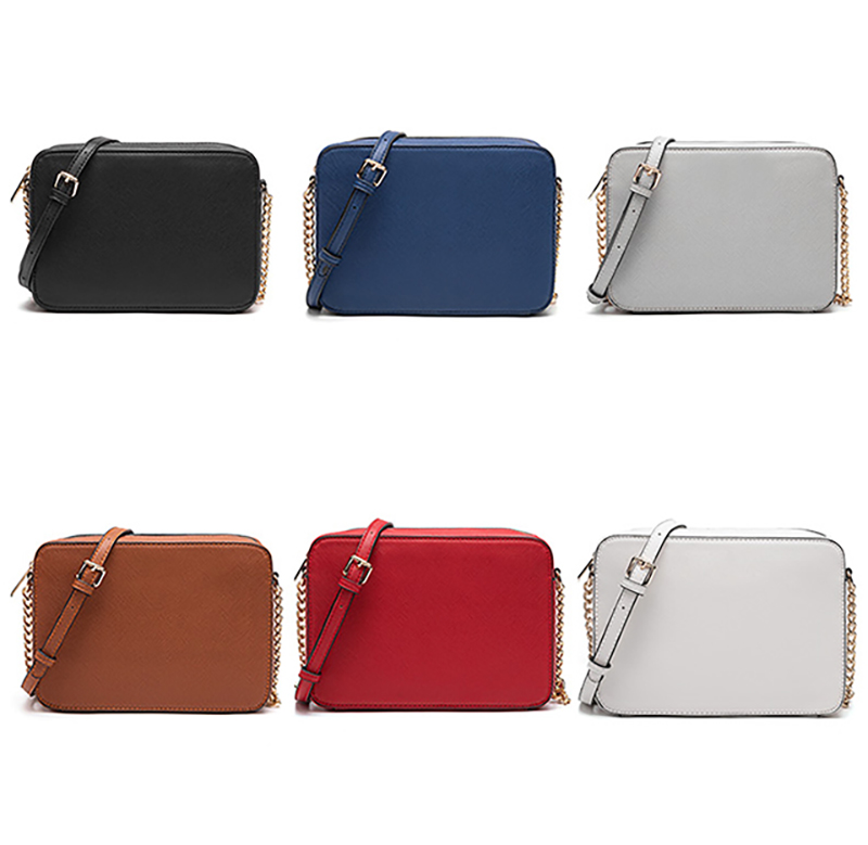 

Women brand Designers Bags shoulder bag Purses cross body PU leather chains messenger bags 8899, Black