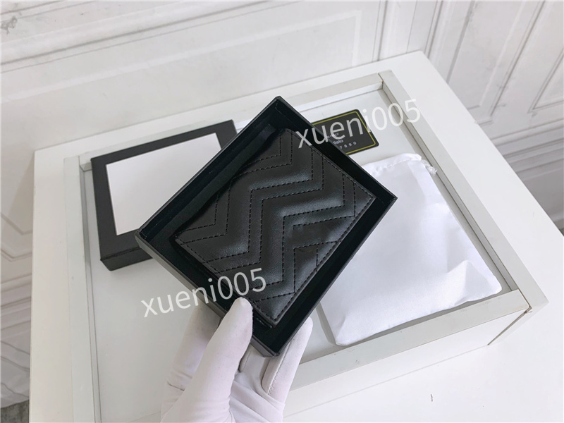 

G bag 2021 Marmont short wallet classic fashion womens coin purse zipper pouch quilted soft leather wallets main card holder credit card clutch 11-8.5-3cm, 01