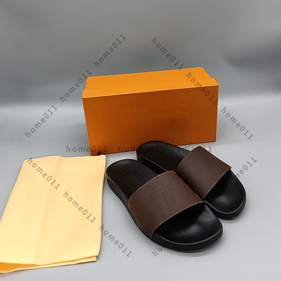 

Woman Man Sandal Slippers High Quality Beach causal Men Women Rubber material slipper Flat shoes Slide Eu:35-45 With box 01, Black