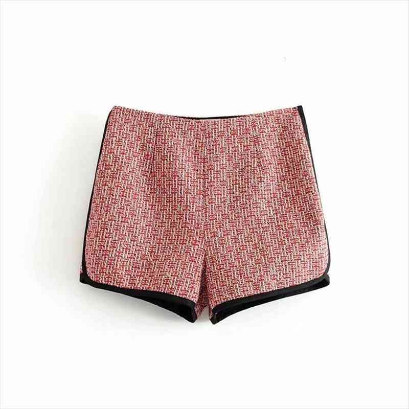 

9261 autumn european and american women short small fragrance coarse tweed, White;black