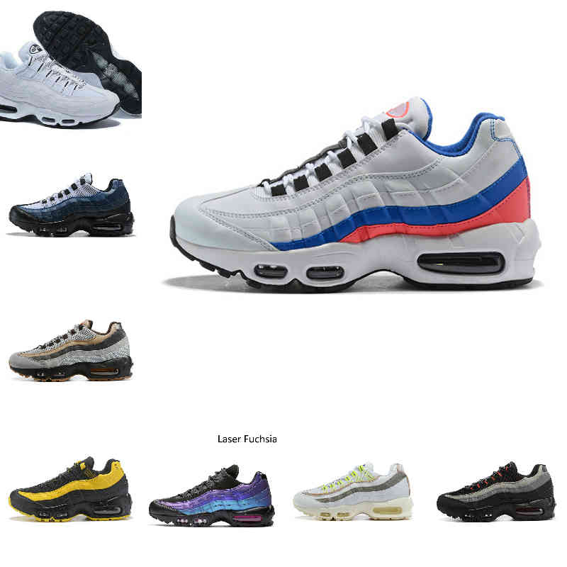 

High Quality 95 Running Shoes Yin Yang OG Airs Solar Triple Black White Worldwide Seahawks Particle Grey Neon 95s Laser Fuchsia Red Men Wome