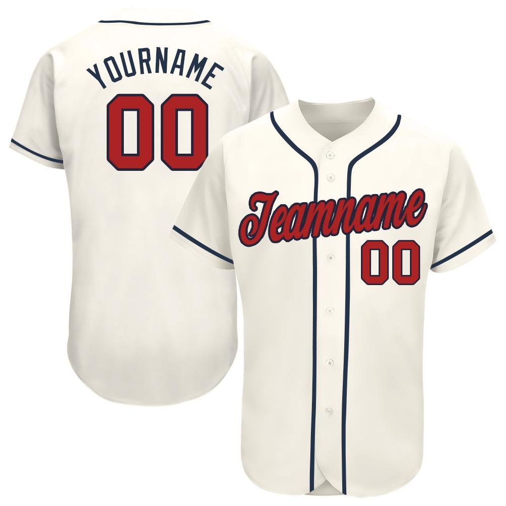 

Custom cream Baseball Jersey 102345678, Men size s-4l