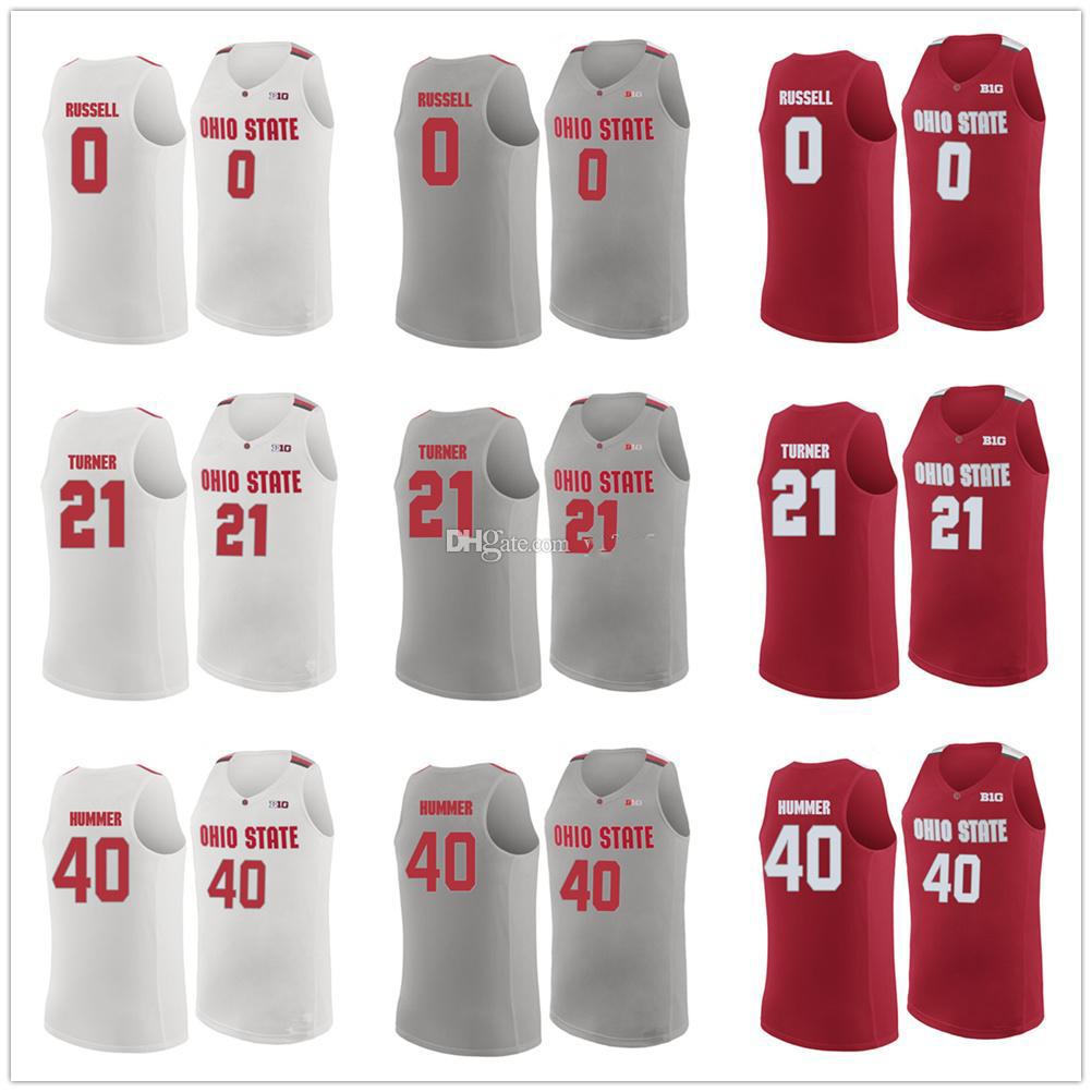 

D'Angelo Russell #0 Evan Turner #21 Danny Hummer #40 OSU Ohio State Buckeyes College Retro Basketball Jerseys Men's Stitched Custom Any Name, Black;red