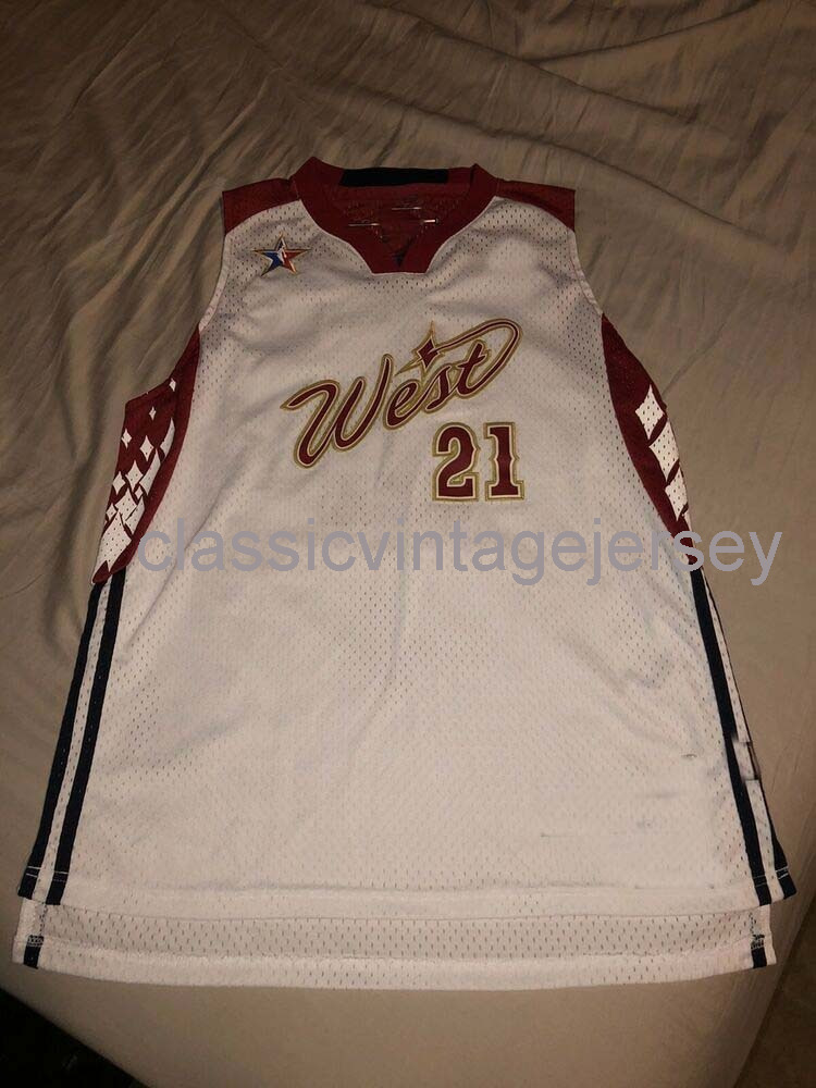

Stitched Custom 2007 Tim Duncan All Star Game Jersey Ncaa Men Basketball Jerseys, White