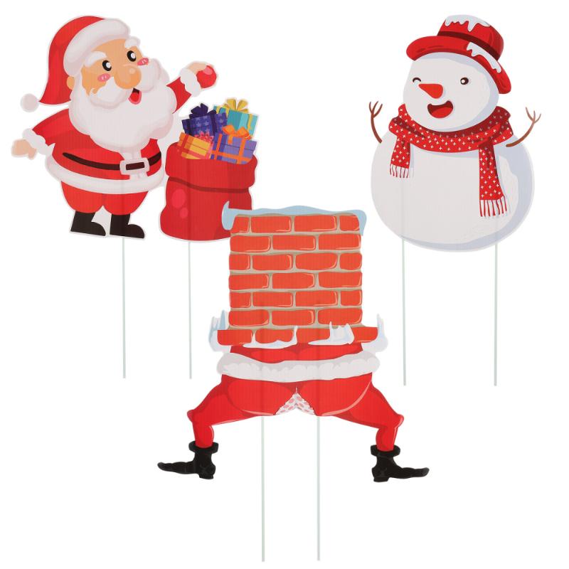 

Christmas Yard Signs Garden Lawn Scene Decorations Â Christmas Greeting Cards