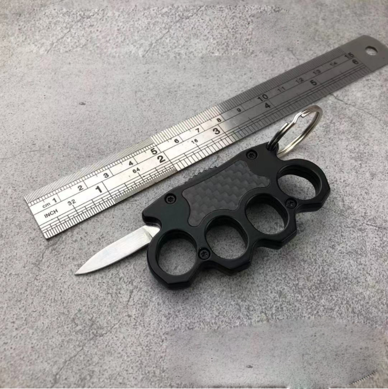 

Mini OTF Tiger Finger automatic Knives EDC Gifts portable demolition express key knife iron four-finger creative boutique pocket knife