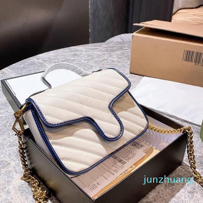 

Designer- Women Bags Classic Lady Designer Handbags Top Quality Blue and White Color Shoulder Crossbody, Style1-20cm