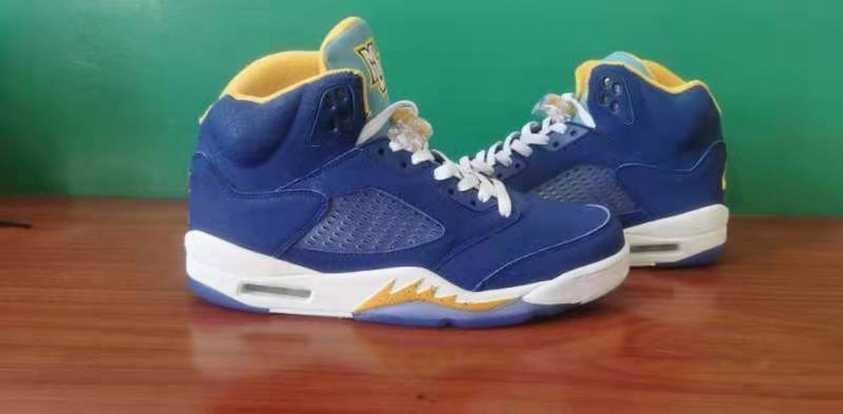 

2021 5 Marquette Basketball Shoes Men Dark Blue 5s Sneaker, Multi