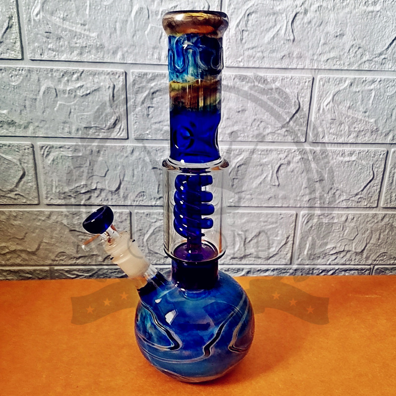 

Glass Water hookah Pipes Bongs with and Tornado Perk Percolator Clear Color 14mm Joint