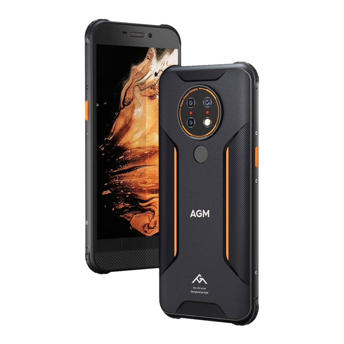 

AGM H3 US Version Rugged Phone, Night Vision Camera, 4GB+64GB Triple Back Cameras, IP68/IP69K/810H Waterproof Dustproof Shockproof, Fingerprint Identification, 5400mAh