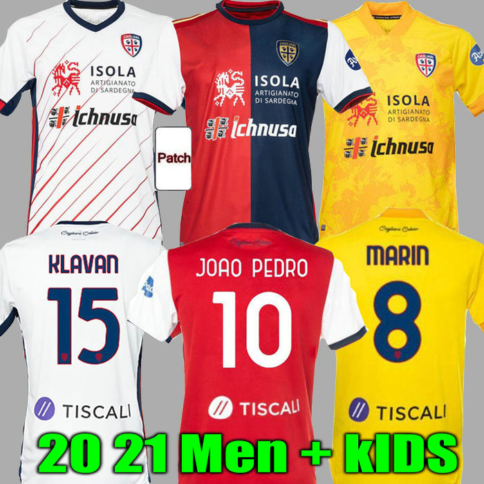 

20 21 Cagliari Calcio soccer jersey home shirt ROG NANDEZ JOAO PEDRO football jersey 2021 Cagliari PAVOLETTI GODIN football shirt, Black;yellow