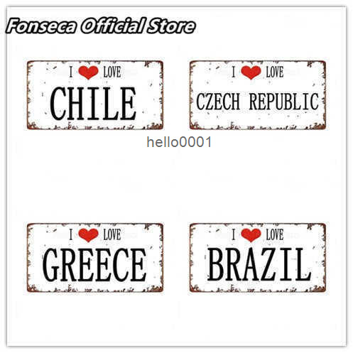 

I LOVE Tin Sign Vintage Plaque Metal Wall Plates Decoration Pub Bar Decorative Home Decor 20x30cma