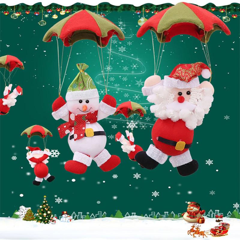 

Christmas Decorations Parachute Santa Claus Snowman Tree Ornaments Hanging Year 2022 Home Decor Decoration Goods Navidad
