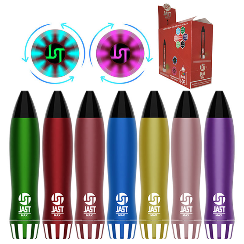 

Ecigarette electron sigarette sigarete E Cigarette RGB Light vapor pen kit JAST MAX 2 In 1 Fidget Spinner Vape disposable