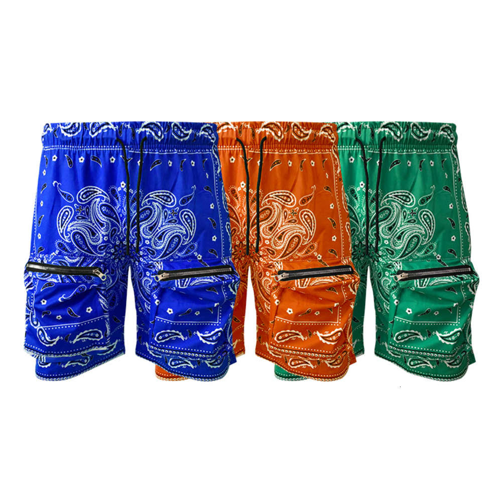 

shorts Summer 2021 3D personality cashew hip hop Capris high street men's casual shorts fashion, White;black
