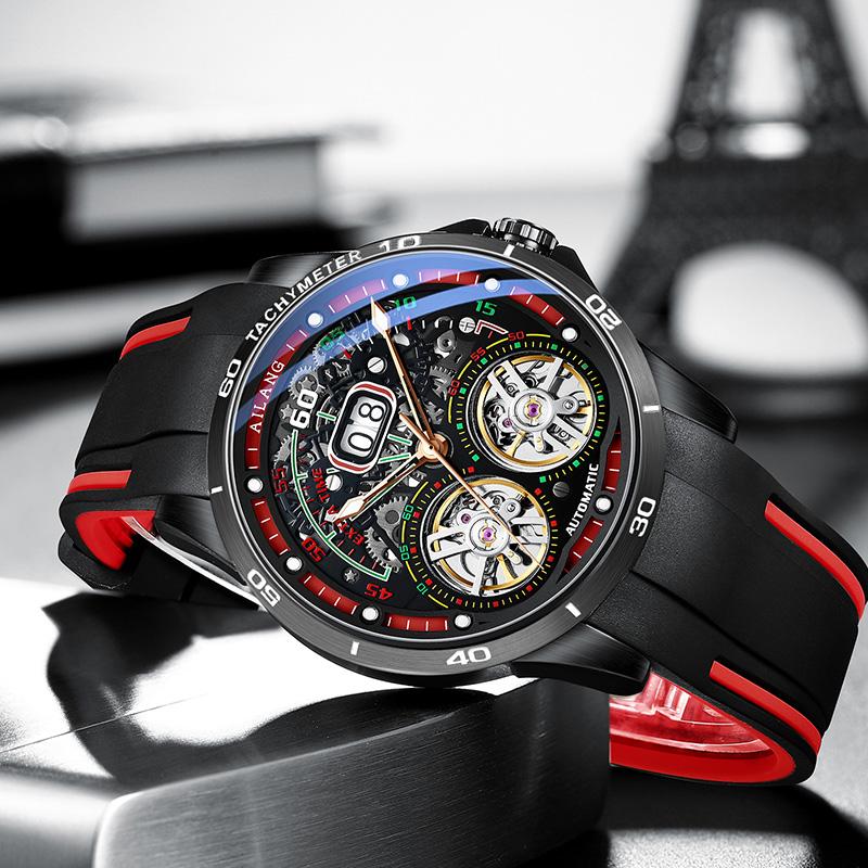 

Wristwatches The AILANG Watch Men's Automatic Mechanical Simple And Fashionable Hollow Luminous Waterproof Double Flywheel