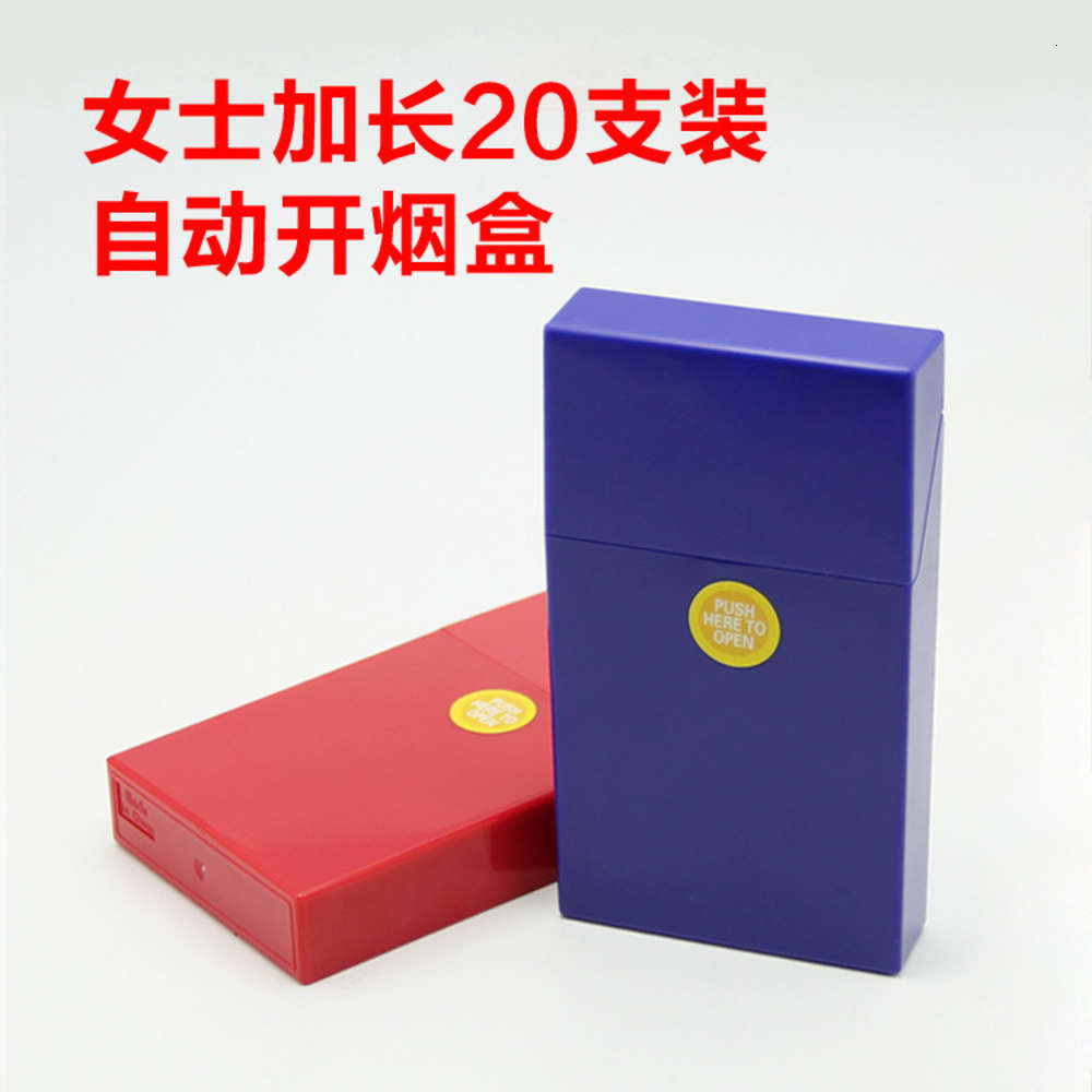

Cigarette case Automatic opening plastic Korean women's lengthened cigarette case hard shell 20 pieces package ABS