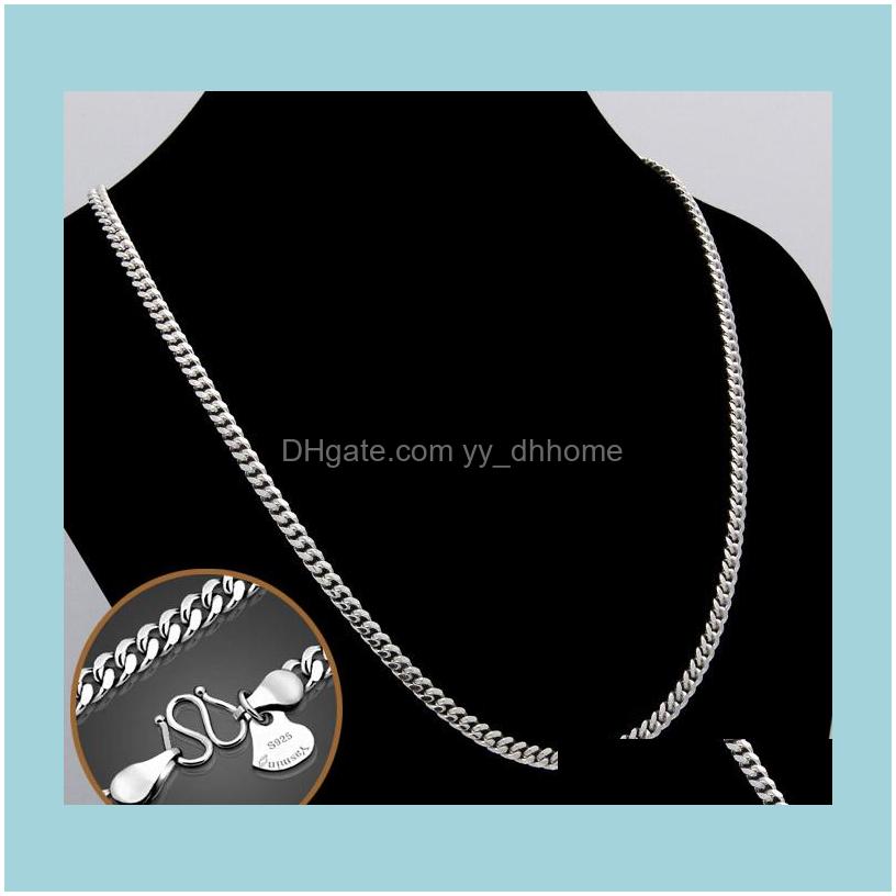 

Chains Necklaces & Pendants Jewelrychains Fashion Man 925 Sier Necklace Real Solid Thick 100% Pure Cuban Whip Chain 6 Mm 26 Inches Wholesale