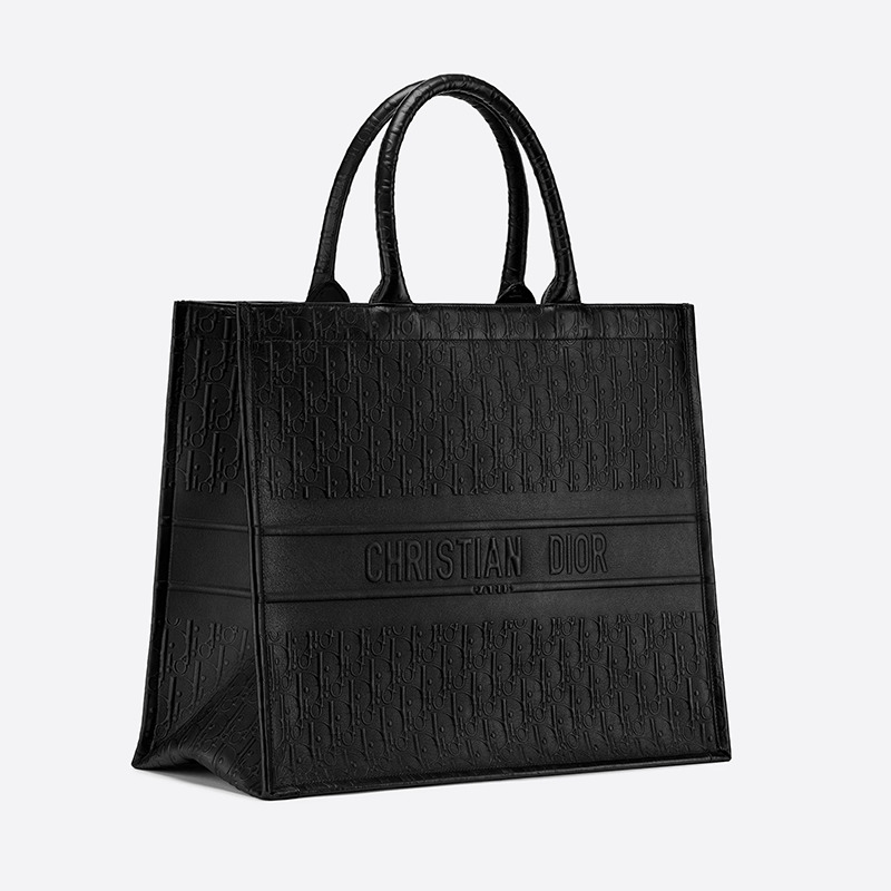 

Book Tote Black oblique heat printed calfskin fashion lightweight handbag one shoulder women's bag