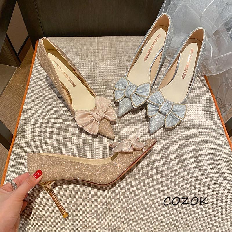 

Dress Shoes For Women 2021 Sequined Party Night Sexy Luxury Wedding, 10 cm