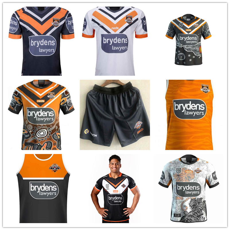 

2020 2021 Western Tigers Rugby jerseys shirts 19 20 21 Australia Rugby wests tigers jersey West Tiger Rugby shirt Vest shorts S-3XL, Black