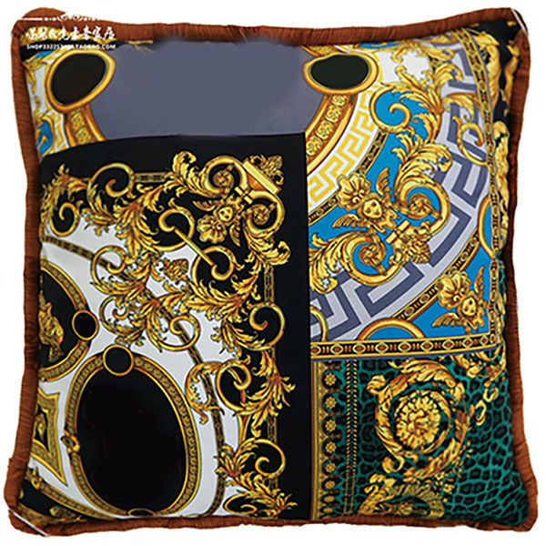 

Smelov fashion vintage fleece pillowcase european pillow cover covers wool throw Luxurious classic pillowcases, Style 1