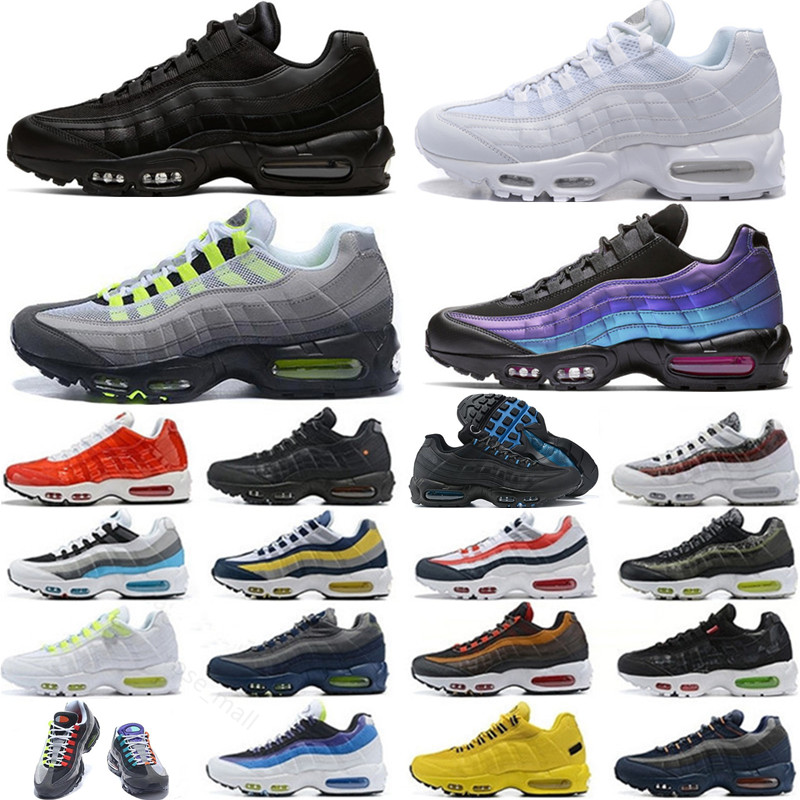 

Arrival 95s Running Shoes 95 Triple Black White Og Neon Laser Fuchsia Greedy Gray Blue Red Nrg Classic Green Clear Overlays Men Women Outdoor Sports Trainer Sneakers, Other colours
