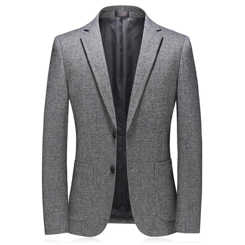 

Men's Suits & Blazers Mens Blazer Fashion Men Leisure High Quality Business Casual Jacket Grey Black Male Coats, White;black
