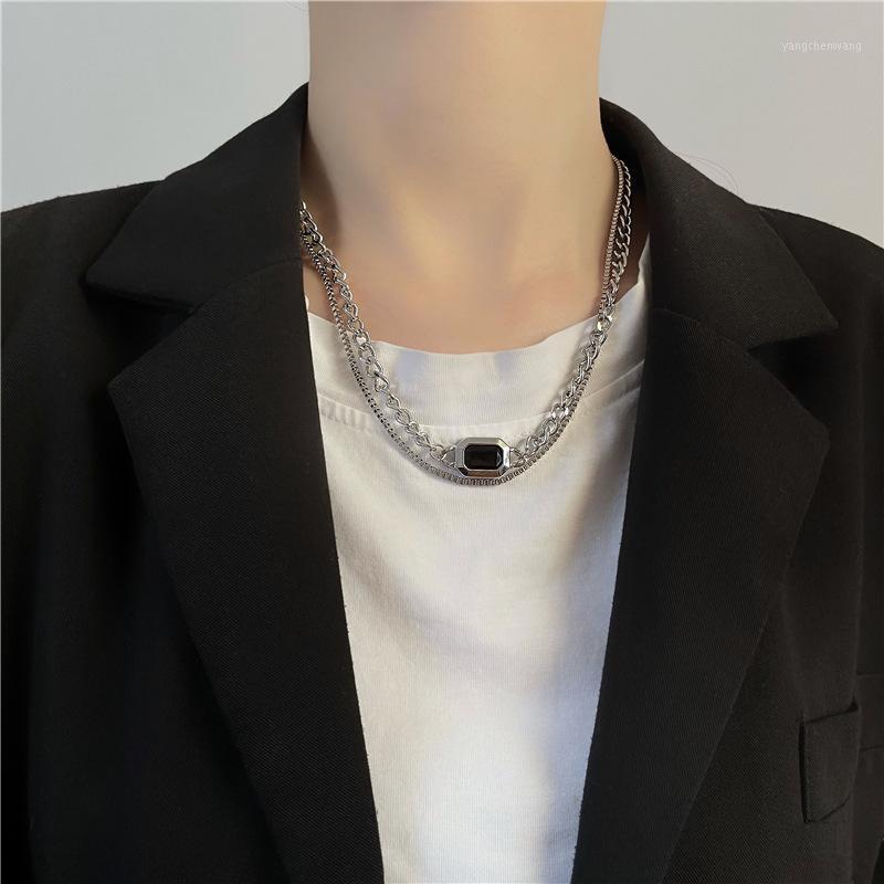 

Chains Hiphop Double Layers Brief Necklace For Women Chunky Wholesale Statement