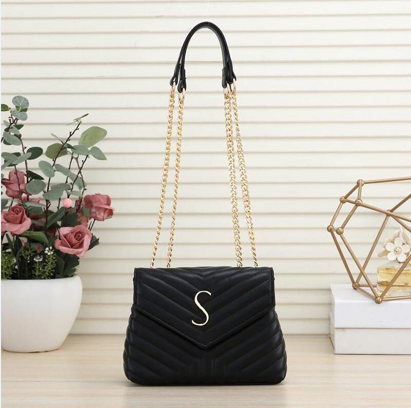 

5 colors High quality Designer Bags shoulder Bag Ladies luxury Crossbody Gold and sliver chain Fashion genuine leather high-capacity multi-style, Grey gold chain