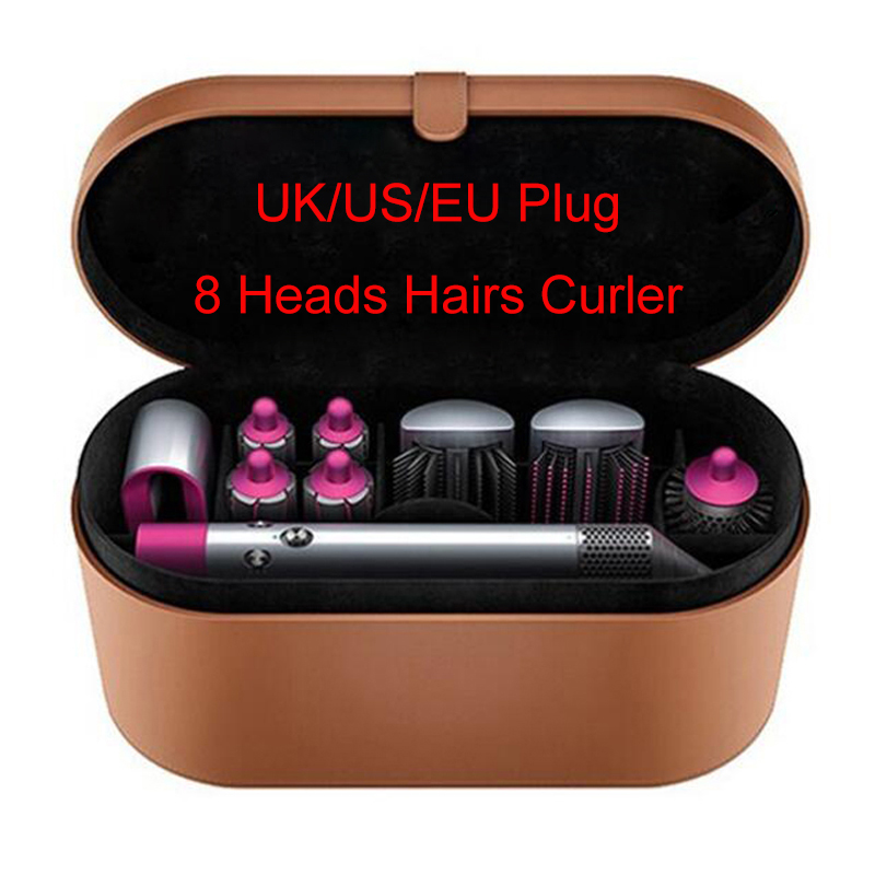 

Fashion 8 Heads Multi-function Hair Curler Iron Styling Device Automatic Gift Box For Rough and Normal Curling Irons Dryers Air Wrap