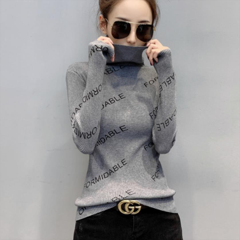 

3802 black grey white womens sweater korean style turtleneck women knitted tight slim pullover feminino thin, White;black